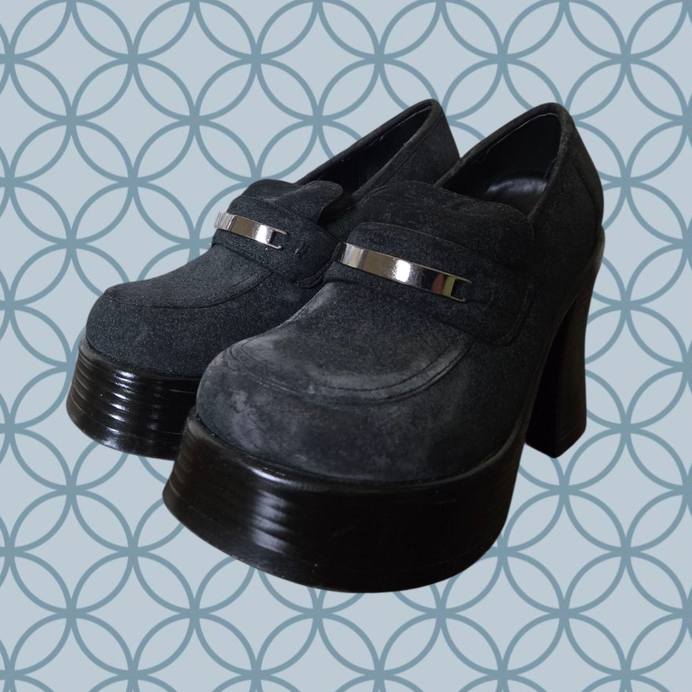 Boss Dark Gray Platform Loafers